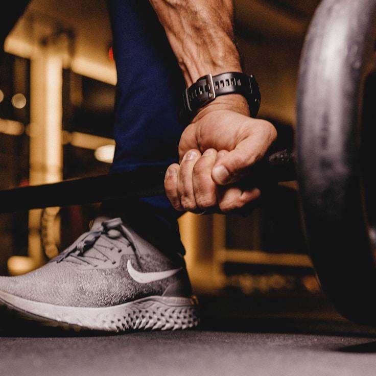 Professional gym with weight equipment